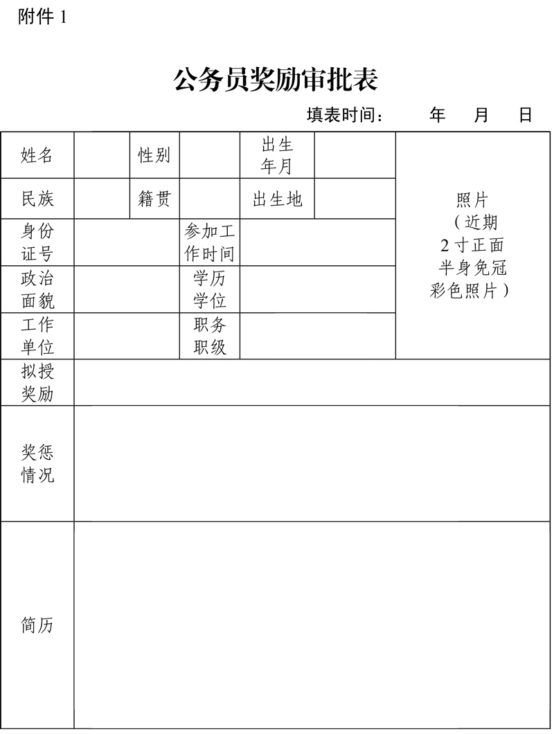 公务员奖励规定2022